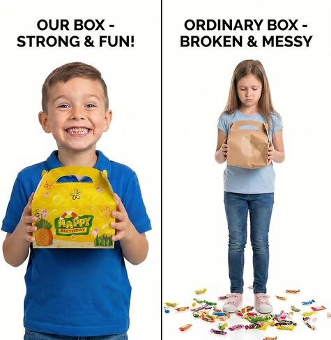 Camtoms 16pcs Party Favor Boxes, Birthday Party Bags, Goodie Bags, Candy Bags, Birthday Supplies, Small Gift Boxes in Kuwait