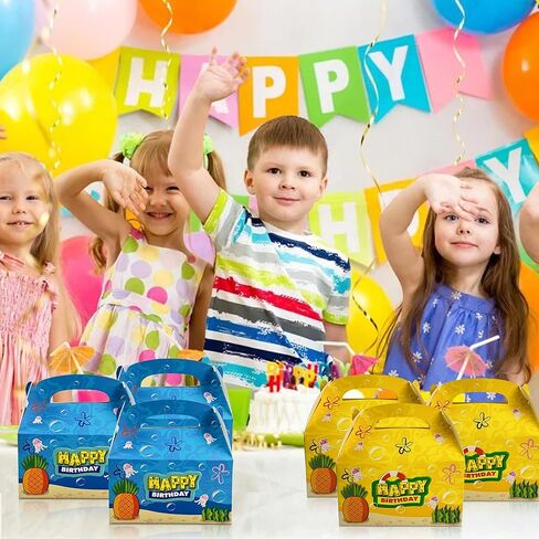 Camtoms 16pcs Party Favor Boxes, Birthday Party Bags, Goodie Bags, Candy Bags, Birthday Supplies, Small Gift Boxes in Kuwait