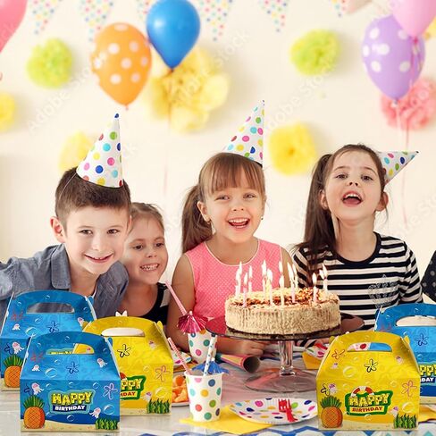 Camtoms 16pcs Party Favor Boxes, Birthday Party Bags, Goodie Bags, Candy Bags, Birthday Supplies, Small Gift Boxes in Kuwait