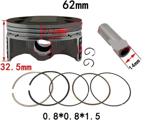 62mm Big Bore Cylinder Kit Piston Rings Gasket For Nmax155 155 R15 NVX 155cc To 183cc 2DP in Saudi Arabia