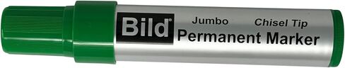 Bild Jumbo Permanent Markers, Chisel Tip, 4 Colors - Black, Red, Green, Blue - Waterproof Quick-Drying Ink, Extra Large Thick Wide Tip for Cardboard, Posters, Shipping Boxes (Black, Blue, Green, Red) in Saudi Arabia