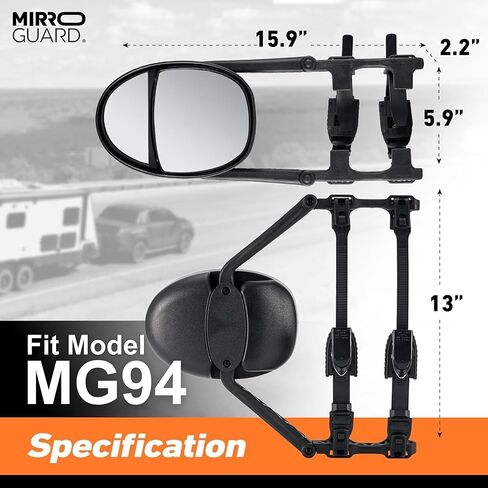 Replacement Parts for Extended Towing Mirrors MG91 & MG94 – Repair Accessories Kit for Universal Clip-On Side Mirror Extensions for Pickups, RVs, and Trailers (MG91 & MG94) in Saudi Arabia