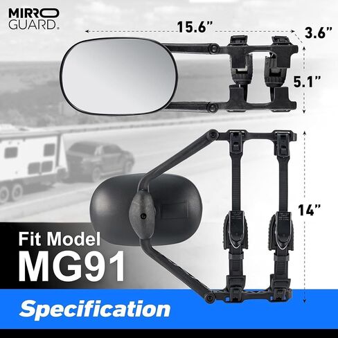 Replacement Parts for Extended Towing Mirrors MG91 & MG94 – Repair Accessories Kit for Universal Clip-On Side Mirror Extensions for Pickups, RVs, and Trailers (MG91 & MG94) in Saudi Arabia