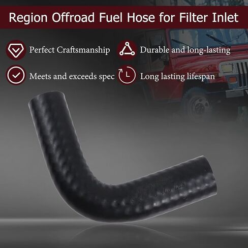 53004014 Fuel Hose for Fuel Filter Inlet Compatible with Jeep Wrangler YJ 2.5L 4.0L 1987 1988 1989 1990 1991 1992 1993 1994 1995 in Saudi Arabia