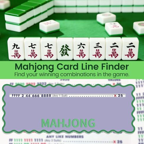 8 قطع من Mahjong Shuffler، دليل بطاقة Mahjong Line Finder، بطاقة قراءة ملونة، حافة متموجة، هدية لعشاق Mahjong، ملحق ألعاب ممتعة. in Kuwait