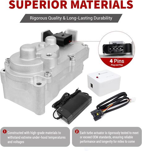 Turbo Actuator with Calibrator Compatible with Dodge Ram 2500 3500 4500 5500 6.7L Cummins 2019-2024, 68444771AA VGT Turbocharger Actuator Replacement for 5456365 5498271RX P5640906 HE300VG in Saudi Arabia