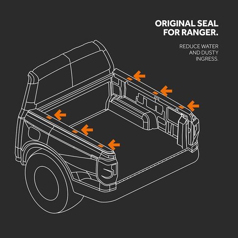 مجموعة إغلاق الباب الخلفي من KEKO متوافقة مع Ford Ranger 2024+ تركيب بدون أدوات، متوافقة مع جميع أغطية السرير in Kuwait