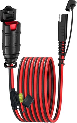 سلك تمديد SAE بطول 5 أقدام لشواحن البطاريات الذكية NOCO Genius، محول SAE GC009 X-Connect مع قابس مقاوم للماء بصهر 20 أمبير، كابل موصل SAE عالي التحمل 14AWG للدراجات النارية/ATV/UTV/السيارات in Kuwait