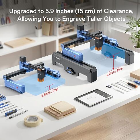 ملحق ارتفاع Artilume T1 وغطاء واقي، حاوية رفع وتخزين 2 في 1 متوافقة مع T1 3W/7W، تخلق مساحة لنقش أطول (أكواب، أكواب) وعناصر أكثر سمكًا، وتوسيع القدرات in Kuwait