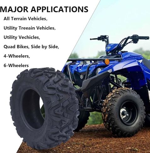 28X8-12 All-Terrain ATV Tires, Tubeless Off-Road and Mud/Trail Tires for ATVs and UTVs, Set of 2 in Saudi Arabia