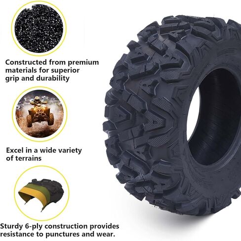 28X8-12 All-Terrain ATV Tires, Tubeless Off-Road and Mud/Trail Tires for ATVs and UTVs, Set of 2 in Saudi Arabia