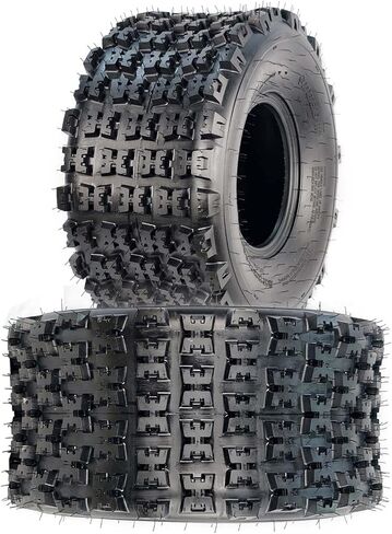 إطارات PeakPursuit 2-Pack 22x11-9 ATV UTV - إطارات الطين الرملي لجميع التضاريس للطرق الوعرة لمركبات ATV، UTV، جنبًا إلى جنب - شديدة التحمل 6 PR بدون أنابيب ومداس عميق، تناسب إطارات 9 بوصات in Kuwait
