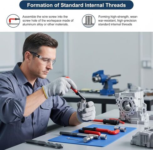 15 Pcs helicoil Thread Repair kit m14 x 1.5 Female Thread Inserts Accessory Assortment Kit Suitable for Repairing Internal Threaded Holes Applicable for Home auto Repair etc. in Saudi Arabia