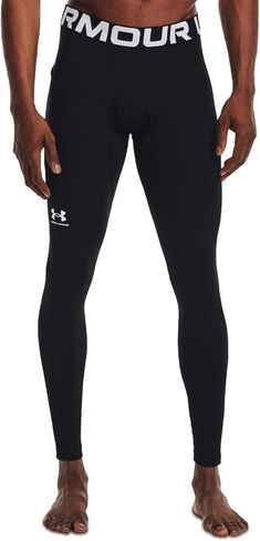 بنطال ضيق رجالي من Under Armour ColdGear MT أسود-أبيض، متوسط ​​الطول in Saudi Arabia