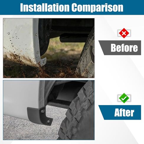 Stone Rock Guard Trim Moulding,Mud Flap Delete Compatible with for Ford F150 2021-2026 Mud Splash Shield Guards Mudflaps Delete Accessories Replacement for ML3Z-99292A22-CA ML3Z-99292A23-CA in Saudi Arabia