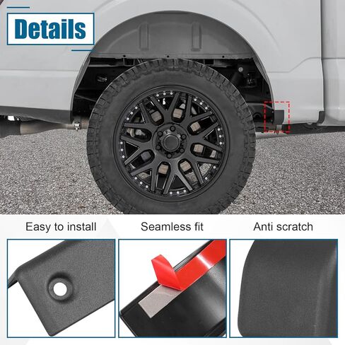 Stone Rock Guard Trim Moulding,Mud Flap Delete Compatible with for Ford F150 2021-2026 Mud Splash Shield Guards Mudflaps Delete Accessories Replacement for ML3Z-99292A22-CA ML3Z-99292A23-CA in Saudi Arabia