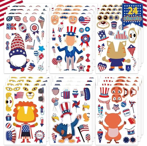 24 Sheets Make Your Own Birthday Cake Stickers, Make-a-Cake Sticker for Kids, Happy Birthday Sticker Classroom Teacher Reward Stickers, Birthday Gift for Kids in Saudi Arabia