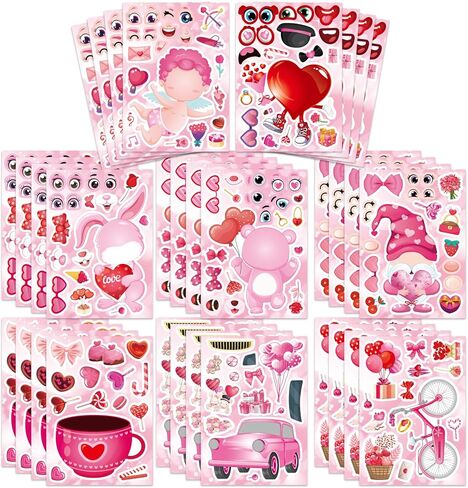 24 Sheets Make Your Own Birthday Cake Stickers, Make-a-Cake Sticker for Kids, Happy Birthday Sticker Classroom Teacher Reward Stickers, Birthday Gift for Kids in Saudi Arabia