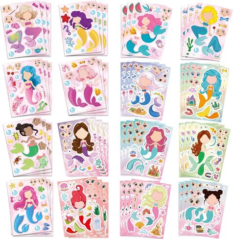 24 Sheets Make Your Own Birthday Cake Stickers, Make-a-Cake Sticker for Kids, Happy Birthday Sticker Classroom Teacher Reward Stickers, Birthday Gift for Kids in Saudi Arabia