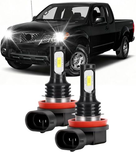مصابيح كهربائية متوافقة مع 2005-2019 Nissan Frontier H11 مجموعة مصابيح الضباب 800% سطوع مع قابس مروحة التبريد N Play Pack of 2 in Kuwait