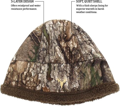 قبعة هوت شوت المموهة للرجال المقاومة للعواصف - مموهة للصيد في الهواء الطلق من Realtree Edge in Saudi Arabia