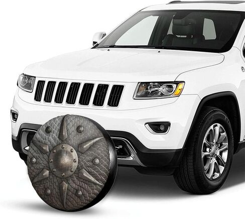 Spare Tire Covers for Trailers,Round Shield Scales Wheel Protectors Waterproof Sun Protection Universal Fit for Trailers Rv SUV Truck Camper Travel Trailer Accessories,15 inch in Saudi Arabia