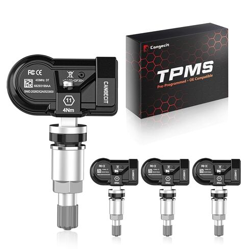 إعادة التعلم التلقائي TPMS، مستشعر ضغط الإطارات المبرمج مسبقًا لـ 2019-2025 RAM 1500 DT (ليس DS، وليس كلاسيكي)، 433 ميجاهرتز Dodge RAM DT - استبدل OE# 68293199AA(4PCS) in Kuwait