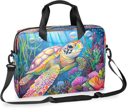 16 Inch Laptop Bag Pink Flowers Watercolor for Women Men Waterproof Computer Carrying Case Handbag Shoulder Briefcase in Saudi Arabia