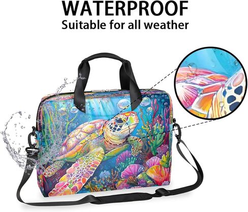 16 Inch Laptop Bag Pink Flowers Watercolor for Women Men Waterproof Computer Carrying Case Handbag Shoulder Briefcase in Saudi Arabia