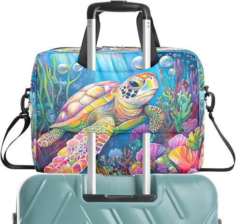 16 Inch Laptop Bag Pink Flowers Watercolor for Women Men Waterproof Computer Carrying Case Handbag Shoulder Briefcase in Saudi Arabia
