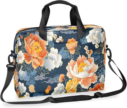 16 Inch Laptop Bag Pink Flowers Watercolor for Women Men Waterproof Computer Carrying Case Handbag Shoulder Briefcase in Saudi Arabia