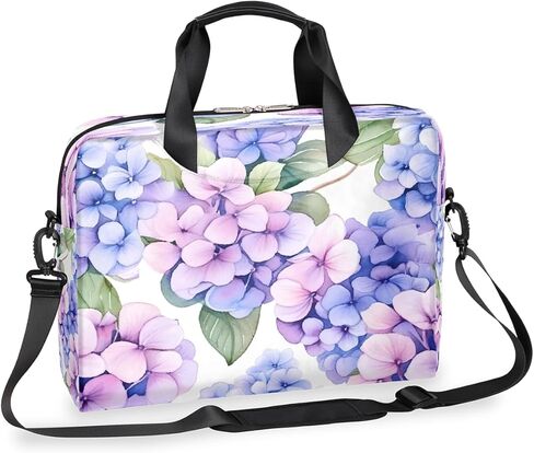 16 Inch Laptop Bag Pink Flowers Watercolor for Women Men Waterproof Computer Carrying Case Handbag Shoulder Briefcase in Saudi Arabia