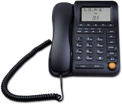 Call Center Dial pad with Headset Jack Corded Telephone with Caller ID Home Office Telephone in Saudi Arabia