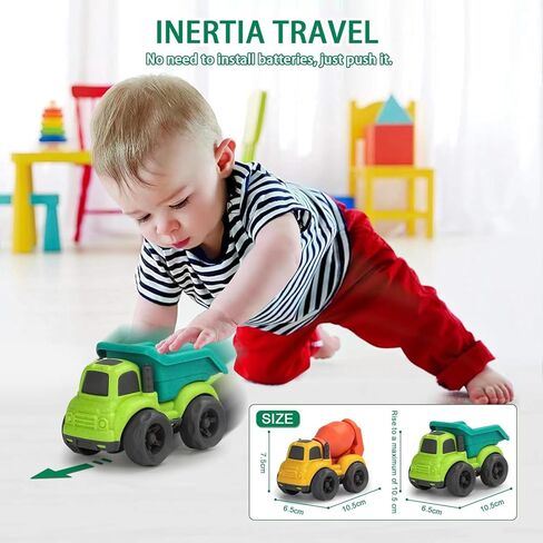 Toddler Toy Cars for 1-3, Toy for Boys 2-4, Toddlers Toy Trucks Dump Truck,BPA Free Outdoor Car Toys for Baby, Birthday Xmas Gifts for 3 4 Year Boy Girl in Saudi Arabia