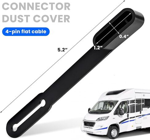 4PCS 4-Pin Flat Trailer Wiring Harness Connector Dust Covers, Dustproof 4-Way Vehicle Side Wire Plug Cap, Waterproof PVC Wiring Harness Connector Protector for Trailers RVs Trucks in Saudi Arabia