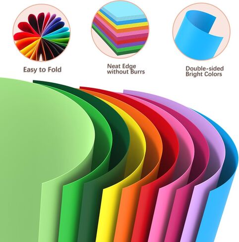 Colored Cardstock 40 Pack, Mixed 10 Assorted Colors 180gsm/65lb Card Stock Paper 8.5 x 11 Card Stock Colored, Colorful Cardstock Paper for Crafting, Christmas DIY Card Making, Scrapbooking in Saudi Arabia