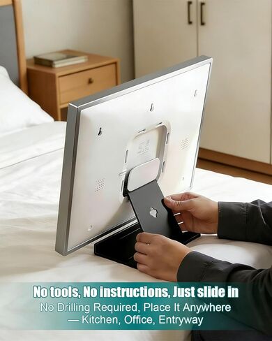 Metal Desktop Stand Fits for Skylight Calendar Max 27In Electronic Calendar, Heavy-Duty Desk Mount for Digital Calendar Display, Anti-Tip Holder with Non-Slip Pads, Stable for Kitchen Office & Home in Saudi Arabia