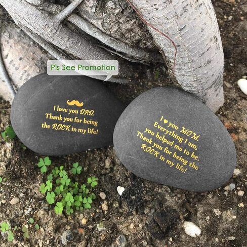 Unique Gift for Mom - Thank You for Being My Rock, Valentines Mothers day Christmas Birthday Gifts for Mother from Daughter Son, Novelty Keepsake Paperweight Stone Engraved Rock with Sentiment Words in Saudi Arabia