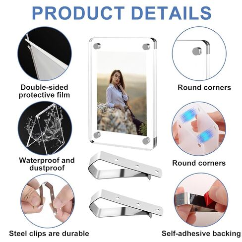 10 Pack Car Visor Photo Clip, 2.36" x 3.54" Car Picture Holder for Sun Visor Wallet Size Display Frame, Horizontal Vertical Sun Visor Mount Accessory Personalized Interior Memory Showcase in Saudi Arabia