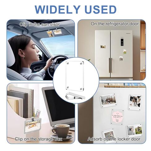 10 Pack Car Visor Photo Clip, 2.36" x 3.54" Car Picture Holder for Sun Visor Wallet Size Display Frame, Horizontal Vertical Sun Visor Mount Accessory Personalized Interior Memory Showcase in Saudi Arabia