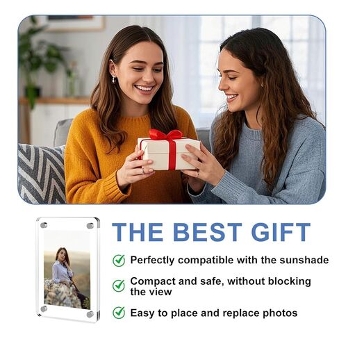 10 Pack Car Visor Photo Clip, 2.36" x 3.54" Car Picture Holder for Sun Visor Wallet Size Display Frame, Horizontal Vertical Sun Visor Mount Accessory Personalized Interior Memory Showcase in Saudi Arabia