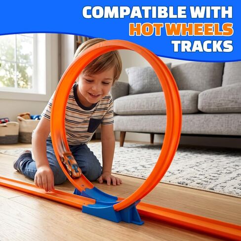 Single Loop Track Addition Compatible with Hot Wheels Loop – Action-Enhancing Track Loop Accessory for 1:64 Toy Cars, Expand Your Racing Course in Saudi Arabia