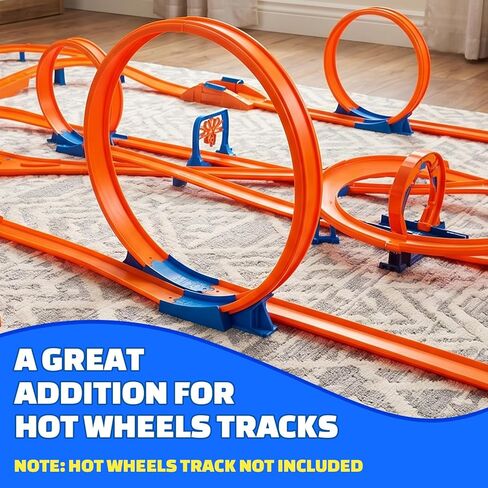 Single Loop Track Addition Compatible with Hot Wheels Loop – Action-Enhancing Track Loop Accessory for 1:64 Toy Cars, Expand Your Racing Course in Saudi Arabia