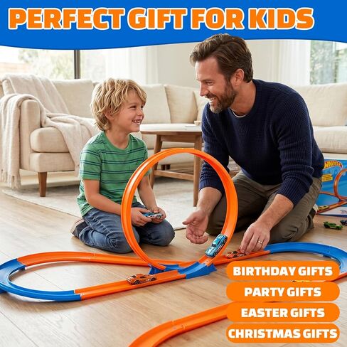 Single Loop Track Addition Compatible with Hot Wheels Loop – Action-Enhancing Track Loop Accessory for 1:64 Toy Cars, Expand Your Racing Course in Saudi Arabia