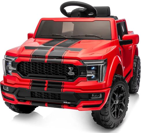 شاحنة سيارة فورد شيلبي F-150 للأطفال مرخصة من هيكيدو، سيارة كهربائية للأطفال الصغار 12 فولت للأطفال من سن 3 إلى 6 سنوات مع جهاز تحكم عن بعد - أحمر in Kuwait