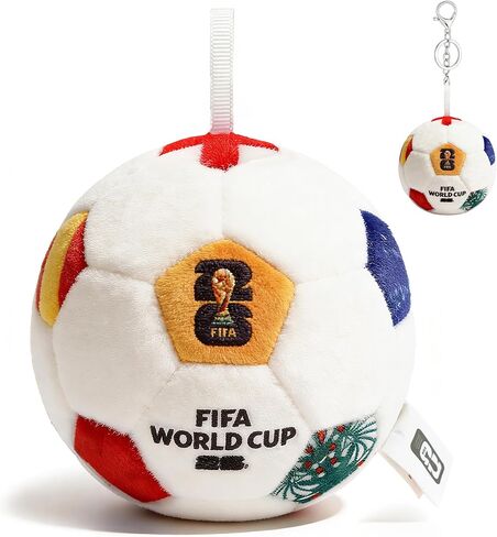 MESUCA FIFA World Cup 2026 Soccer Ball Plush Toy, 4.72" Mini Soccer Ball for Bag Charms, Kids Gift, World Cup 2026 Merchandise Fan Accessory in Saudi Arabia
