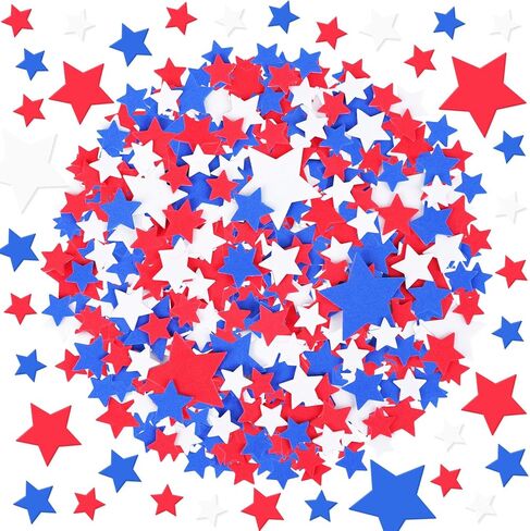 684Pcs Foam Star Stickers Colorful Star Stickers 4Sizes Self Adhesive Foam Stars Shape Stickers for Crafts Classroom Projects Reward Scrapbooking Home Party Decor Holiday Crafts(Stars,Multicolour) in Kuwait