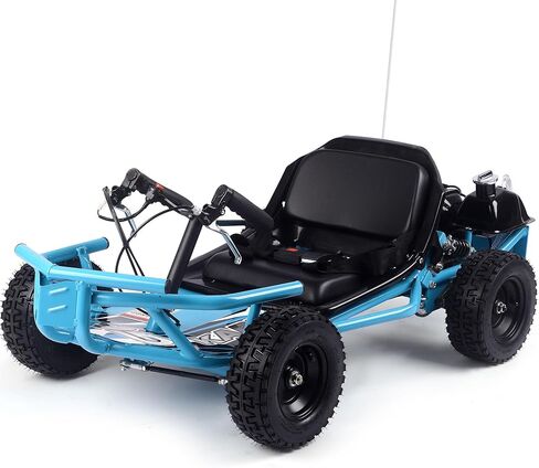 MotoTec 52cc Sandman Go Kart، تعمل بالغاز، سرعة قصوى 32 ميل في الساعة، إطارات 9.5 بوصة، أزرق in Kuwait