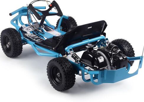 MotoTec 52cc Sandman Go Kart، تعمل بالغاز، سرعة قصوى 32 ميل في الساعة، إطارات 9.5 بوصة، أزرق in Kuwait