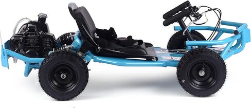 MotoTec 52cc Sandman Go Kart، تعمل بالغاز، سرعة قصوى 32 ميل في الساعة، إطارات 9.5 بوصة، أزرق in Kuwait